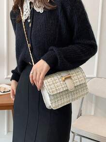 1 件迷你时尚女士绗缝翻盖手提包 - 彩色 - 查看 8