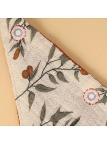 6pcs/Pack Random Printed Cotton Baby Bibs, Unisex Newborn Drool Scarf Burp Cloths