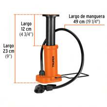 Bomba Para Inflar Balones Llantas De Pedal Truper 101667 - Naranja - Ver 2