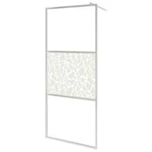 Walkin Shower Wall ESG Glass Stone Pattern 31.5x76.8 Stylish Modern Bathroom Design