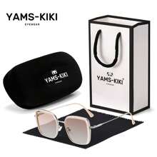 YAMS-KIKI 女士时尚时尚眼镜金属腿非常适合旅行，配有粉色眼镜链和眼镜盒礼品盒包装，可作为送给朋友和家人的礼物 - 彩色 - 查看 11