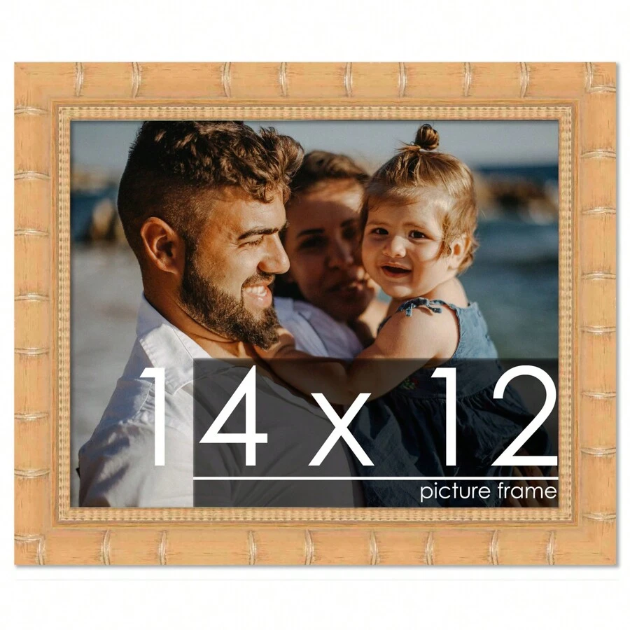 Custompictureframes.Com 14x12 Modern Bamboo Picture Frame UV Acrylic 5 ...