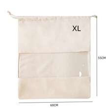 Suede Dust Bag Transparent Storage Bag Luxury Handbag Protective Pouch With Drawstring Female Bag Organizer - Beige - View 6