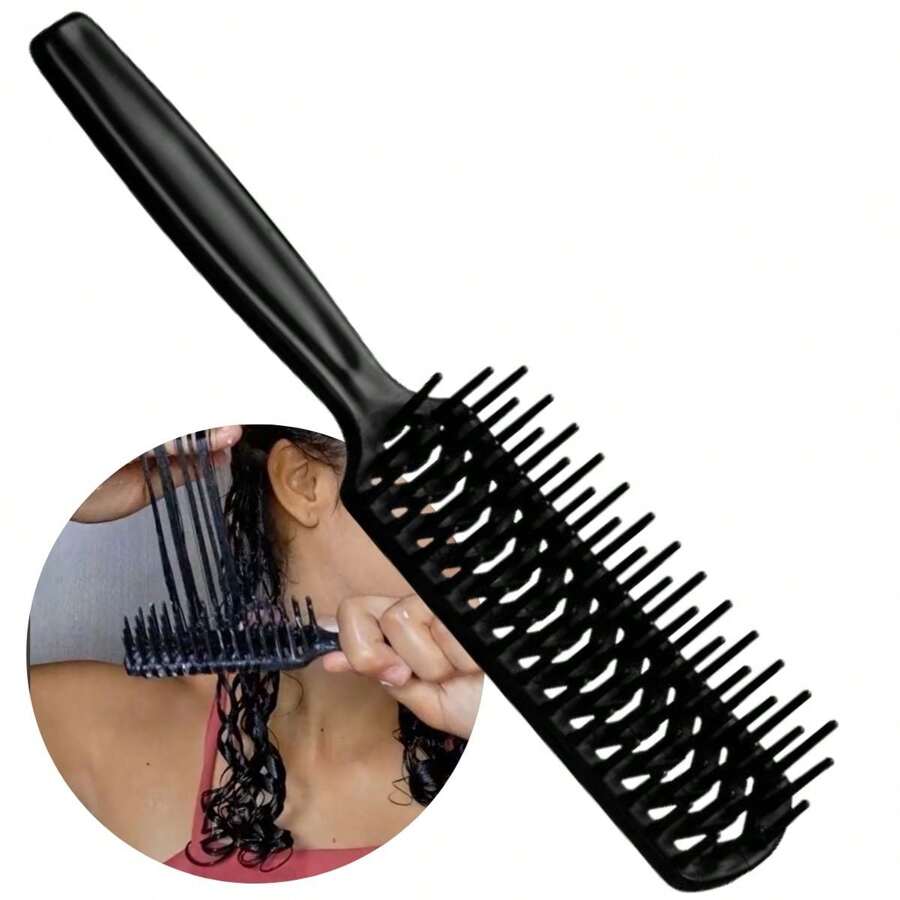 Alligator Brush For Hair Styling, Curls And Definition - 黑色 - 查看 1