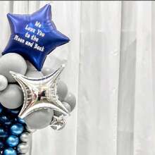 Bộ trang trí tiệc đầy màu sắc theo chủ đề phi hành gia 89 món, thích hợp cho lễ hội, sinh nhật, tụ họp, đám cưới, tiệc mừng em bé chào đời, chụp ảnh - Nhiều màu - Xem 4