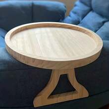1pc Home Foldable Sofa Arm Tray, Wooden Round Plate Tray For Afternoon Tea, Storage Tray, Sofa Arm Tray, Sofa Arm Table Clip, Sofa Armrest Tray Table, Small Space Portable Table, Christmas Earring Organizer, Storage Organizer, Jewelry Box Big, Makeup Organizer, Organizer, Makeup Organizer, Bag Display, Shelf Storage, Acrylic Shelves, Bag Organizer, Boho Vibes,For Holiday Beach, Bathroom Collection, Bedroom Collection, Large Capacity