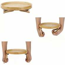 1pc Home Foldable Sofa Arm Tray, Wooden Round Plate Tray For Afternoon Tea, Storage Tray, Sofa Arm Tray, Sofa Arm Table Clip, Sofa Armrest Tray Table, Small Space Portable Table, Christmas Earring Organizer, Storage Organizer, Jewelry Box Big, Makeup Organizer, Organizer, Makeup Organizer, Bag Display, Shelf Storage, Acrylic Shelves, Bag Organizer, Boho Vibes,For Holiday Beach, Bathroom Collection, Bedroom Collection, Large Capacity
