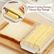 Butter Slicer Cutter Butter Container Holder Stick Butter Container Dish With Lid For Fridge Easy Cutting Kitchen Butter Storage - Cheese Storage Box - View 2