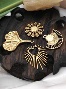 1pc Stainless Steel INS Style Classic Chic Versatile Hollow Pendant, DIY Jewelry Accessory - Hip Hop - View 5