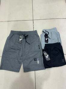 SUN CAI BERMUDAS MEN'S SWEATSHIRT IMPORTED SPORTY CASUAL SPORT SHORTS WITH POCKETS - 黑色 - 查看 4