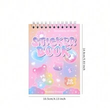 30 Sheets Cute Cartoon Laser Colorful Flashing Film Fantasy Paper Stickers Book 30 Different Patterns Decorative Material Aesthetic Stickers For Cups Laptops Notebooks Planners Journaling Supplies Back To School
