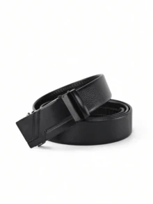 1 chiếc thắt lưng nam công sở tự động khóa, thắt lưng quần nam đa năng cá nhân hóa cho quần tây & quần jean, da có họa tiết thường ngày và công sở - màu đen - Xem 4