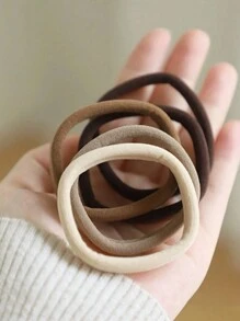 50 cái/bộ dây buộc tóc màu nude liền mạch co giãn, dây buộc tóc đuôi ngựa màu da, phụ kiện tóc thiết yếu cho sử dụng hàng ngày, trang điểm và du lịch, tốt nghiệp - Nhiều màu - Xem 6