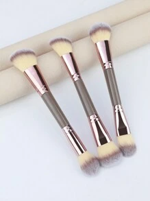 3 套双头多功能化妆刷，包括修容刷、双头木柄刷、高光刷、腮红刷、轮廓修复刷、粉底刷、散粉刷，是一款集化妆刷、美容工具于一体的套装，适用于混合液体、粉末和膏状产品。 - 彩色 - 查看 8