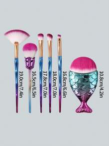 6件套初学者多色渐变化妆刷套装 - 扇形刷、眼影刷、遮瑕刷、细节刷、多功能化妆刷、指甲除尘刷、指甲清洁刷、美甲工具、化妆刷套装、化妆刷套装、化妆刷套装、完整化妆套装、化妆刷套装、完整化妆工具包、化妆刷套装、化妆刷礼盒套装 - 彩色 - 查看 6