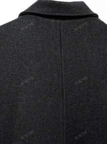 Modieus en casual Frans ontwerp voor dames, enkelrijs, kort model met losse kraag, wollen jas
