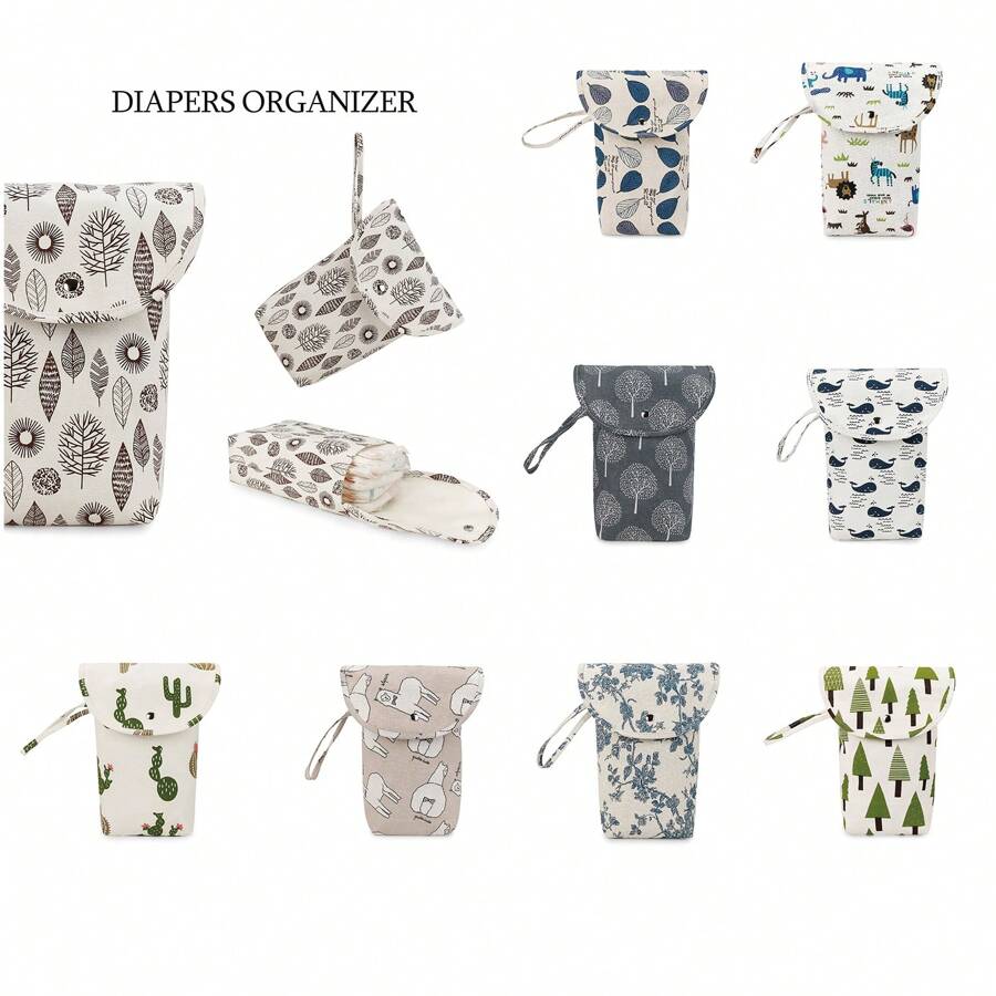 Infant Diaper Storage Bag, Baby Diaper Nappy Carry Organizer Pouch, Portable For Outdoor Use