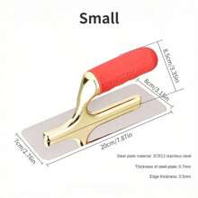 Professional Stainless Steel Putty Knife Set With Red Rubber Handle, Art Paint, Coating, Construction Decoration Tools