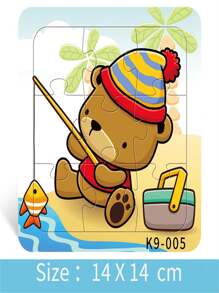 9 Stücke aus dickem Puzzle-Schaumstoff-Material mit Flachmuster von Koala/Giraffe/Krokodil, lustiges Cartoon-Tiermuster, Kinderspiel-Lernspiel-Geschenk zur Bildung