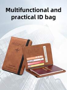 1pc Customized Personalized Passport Cover + Luggage Tag, Customized Passport Holder, PU Leather Glove Box Storage Bag, Car Registration And Insurance Holder, Car/Truck ID Card Holder, Suitable For Luggage, Customized Letter Combination Name Luggage Tag With Privacy Business Card Personalized Faux Leather Label, Travel Bag Backpack Tag, Gift Tag, Travel Accessories, Handmade Unique Travel Gift, Bridesmaid Gift, Friend Gift, Commuter Gift, Business Casual Gift, Halloween Christmas Gift, Suitable For Her, Him, Family, Friends, Girlfriend, Anniversary, Birthday Gift, Suitable For Business/Commute/Work/Office