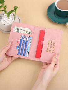 1pc Customized Personalized Passport Cover + Luggage Tag, Customized Passport Holder, PU Leather Glove Box Storage Bag, Car Registration And Insurance Holder, Car/Truck ID Card Holder, Suitable For Luggage, Customized Letter Combination Name Luggage Tag With Privacy Business Card Personalized Faux Leather Label, Travel Bag Backpack Tag, Gift Tag, Travel Accessories, Handmade Unique Travel Gift, Bridesmaid Gift, Friend Gift, Commuter Gift, Business Casual Gift, Halloween Christmas Gift, Suitable For Her, Him, Family, Friends, Girlfriend, Anniversary, Birthday Gift, Suitable For Business/Commute/Work/Office