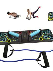 GPush Up Board Bars With Multifunctional Bands For Push-Ups And Home Workout - Multicolor - View 10