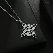 1 件女士时尚不锈钢巫婆结吊坠项链，女士护身符珠宝礼物 - 時尚 - 查看 3