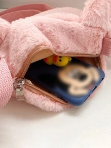 Túi đeo chéo hình mèo con bằng vải nhung, Ví tiền xu hoạt hình Kawaii, Túi đeo vai nhỏ bằng vải nhung, Túi trẻ em mùa thu đông, Túi đeo vai bằng vải nhung, Mèo dễ thương, Bé gái, Phụ kiện thay đổi, Túi đan - Nhiều màu - Xem 6