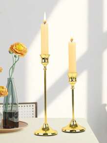 2 szt./3 szt. Świecznik, Retro Długi Świecznik, Do Centralnej Części, Rekwizyty Do Zdjęć Na Kolacji Przy Świecach, Dekoracja Na Rocznicę Ślubu, Urodziny, Randka, Atmosfera Dekoracji, Stół Salon Wystrój Domu
