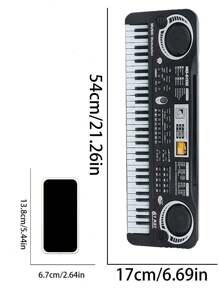 1 pièce Piano électronique de 61 touches pour enfants, jouet musical multifonctionnel, piano pour débutants pour l'éducation précoce, les accessoires varient en couleur