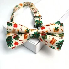 1 件圣诞树和圣诞老人领结，适合派对和节日