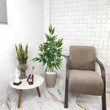 Little Lie Flower Japanese Artificial Bamboo Plant Large Green 3D Decorative Vase - 米色 - 查看 2