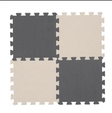 20 Large Soft Foam EVA Floor Mat Jigsaw Tiles Interlocking Garden Play Mats - Gray and creamy-white - View 5