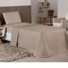 Single Bed Coverlet 1.5m X 2.20m (Various Colors) - 卡其色 - 查看 1