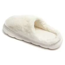 Teddy Bear Head Slippers - Soft And Warm Home Slippers - White - View 3
