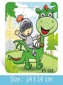 9 Stücke aus dickem Puzzle-Schaumstoff-Material mit Flachmuster von Koala/Giraffe/Krokodil, lustiges Cartoon-Tiermuster, Kinderspiel-Lernspiel-Geschenk zur Bildung