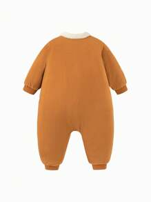 mini bala Baby Boys Antibacterial Long-Sleeve Infrared Heating Jumpsuit Fall/Winter Collection