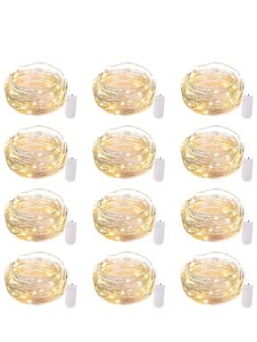 Fairy Lights Battery Operated LED Mini String Lights Twinkle Lights Copper Wire Firefly Starry Lights For Mason Jars Wedding Party Christmas Centerpiece Table Decorations, Warm White