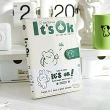 1 pezzo Taccuino in pelle spessa con fibbia creativa, copertina con animale verde carino, design di pagine interne multicolore creativo, cover in PU elastica e idrorepellente, diario, blocco note semplice, taccuino portatile, block notes, quaderno per vocabolario, libro per appunti, quaderno per ufficio, quaderno per il ritorno a scuola, regalo per il ritorno a scuola, regalo per compleanno/Natale/Ognissanti/Ringraziamento, premio scolastico e regalo di ricompensa, forniture per ufficio e scuola