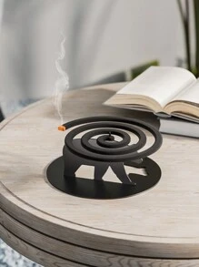 1 件便携式蚊香炉套装 - 现代香炉带盖和手柄，适合家庭和户外使用 - 有效的驱蚊架，设计紧凑，携带方便 - 彩色 - 查看 4