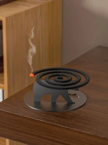 1 件便携式蚊香炉套装 - 现代香炉带盖和手柄，适合家庭和户外使用 - 有效的驱蚊架，设计紧凑，携带方便 - 彩色 - 查看 5