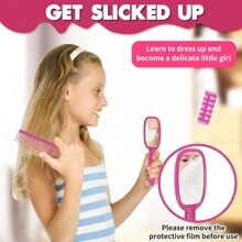 10pcs Kids Hair Drier Set, Hair Salon Pretend Play Toys, Beauty Salon Playset For Girls, Kids Dress Up Beauty Hair Stylist Kit, Pretend Hair Styling Set With 3 Types Of Nozzle, Suitable For Children Aged 3+ - Multicolor - View 7