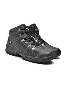 Original Men's Adventure Combat Boot With Gel Insole Rubber Sole Stitched CATSKILL Launch Promotion - Black - View 2