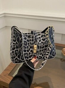 流行小香风真皮女包2024夏季腋下优雅轻奢链条单肩包 - 黑色 - 查看 8