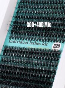 320 Cụm D Curl Lông Mi Riêng Lẻ Chiều Dài Hỗn Hợp 9-16mm, Tự Làm Tại Nhà Mi Giả Nối Dài Hàng Ngày, Mềm Mại Và Tự Nhiên, Đen Dày 30D 40D 50D 60D 80D 100D, Dễ Sử Dụng, Mi Phân Đoạn Làm To Mắt Bạn - D - Xem 4