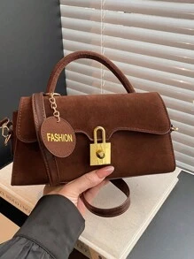 Túi xách nữ 2024 Túi đeo chéo vai vuông nhỏ đa năng họa tiết mờ Túi xách nữ 2024 mới thu đông - Cà phê nâu - Xem 4