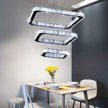 48W LED Modern Crystal Chandelier Stainless Steel Pendant Light Ceiling Lamp Bedroom Chandelier Warm White Cold White (Cold White) (Cold White)