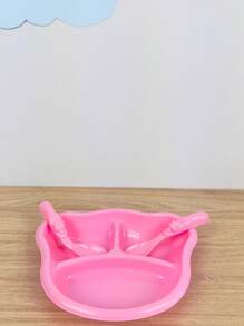 8-Piece Food Introduction Kit: Plate With Dividers + Cup + 2 Spoons + 4 Feeding Containers - 淺粉色 - 查看 3