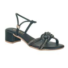 Women's High Heel Sandal Rhinestone 5cm Platform Gift - 黑色 - 查看 4