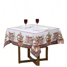 Christmas Tablecloth For 4 Square Places 1.50 X 1.50m (Living Room Kitchen Decoration For Special Dates) - Đồ trang trí Giáng sinh - Xem 2